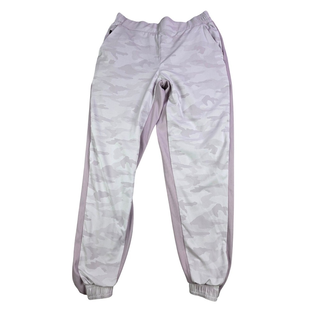 Athleta Lined Brooklyn Camo Jogger Pants Women's 10 Lilac Purple Athletic Casual